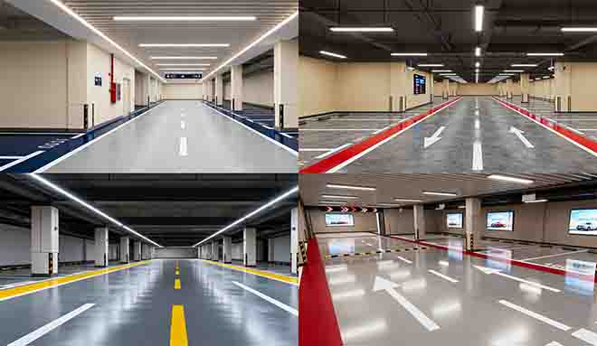 项目快讯｜项目回顾：三大地下车库地坪项目，戴凯勒聚氨酯超耐磨地坪守护停车安全